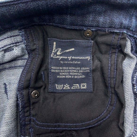 Citizens of Humanity High Rise Wide Leg Stretch Denim Jeans Hutton 251 Dark USA - Picture 8 of 14